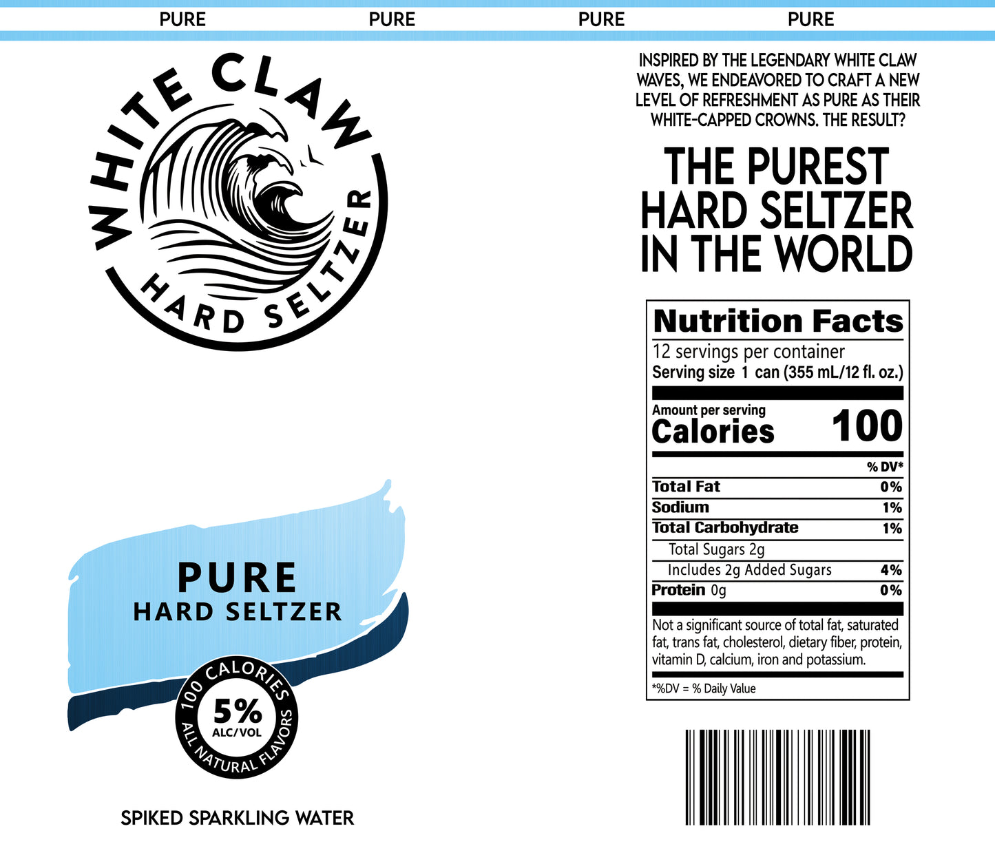 White Claw Pure Hard Seltzer Mug