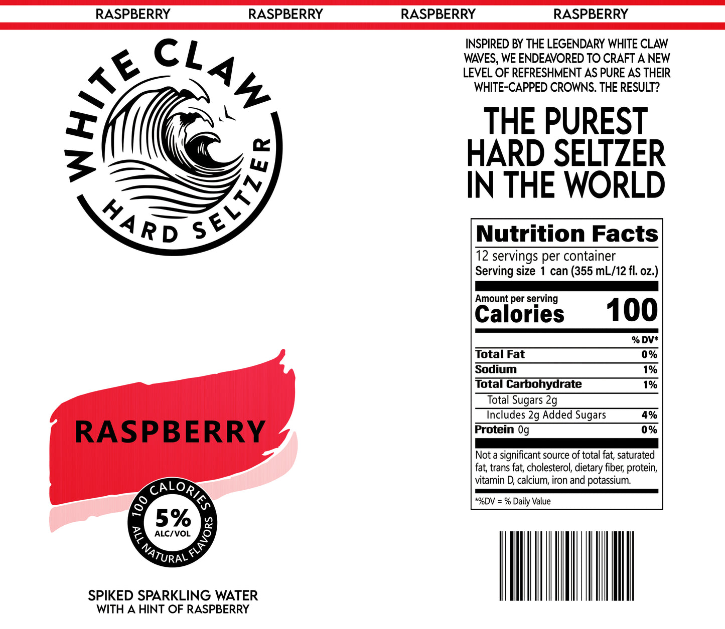 White Claw Raspberry Tumbler